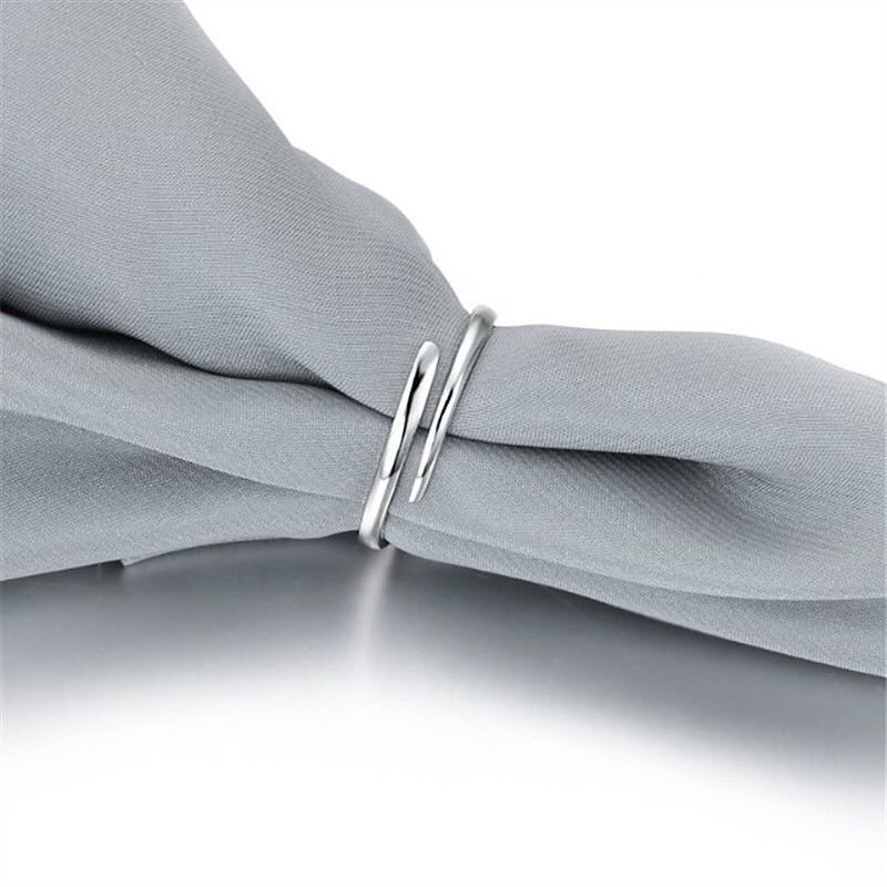 Simple opening adjustable ring female index finger little finger tail ring single cold silver ring