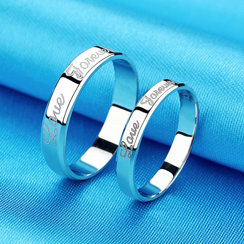 925 sterling silver couple ring love closed fashion men and women a pair of rings silver ring